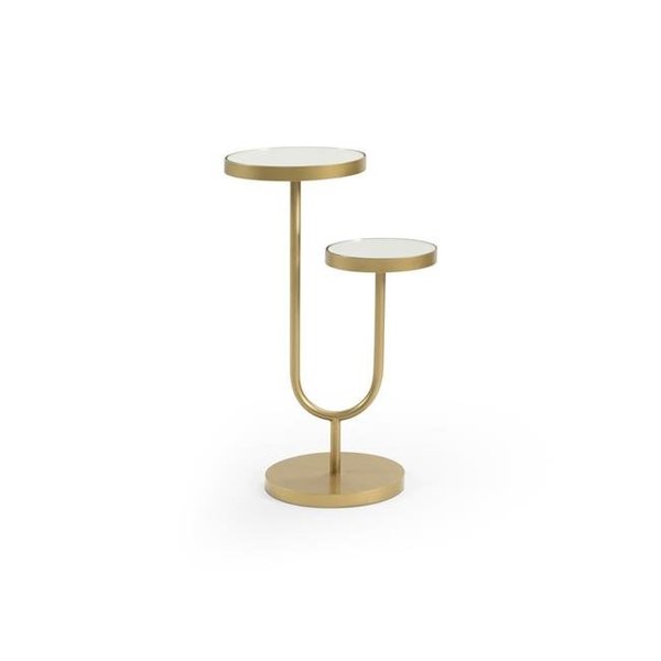 Bassett Bassett 5380-LR-223 High-Low Scatter Accent Table; Gold - 10 x 24 in. 5380-LR-223